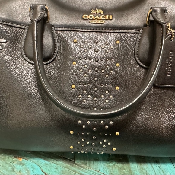 Coach Large Bennett Satchel Signature Canvas With Rivets F31429 - Picture 6 of 12